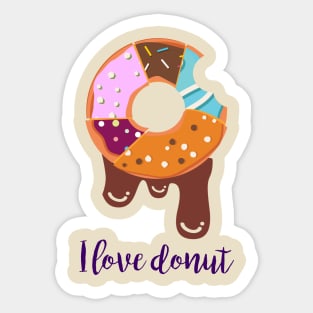 I Love Donut Sticker